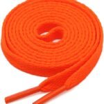 flat orange shoelace for sneakers
