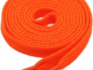 flat orange shoelace for sneakers