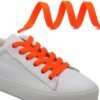 flat orange shoelace for sneakers
