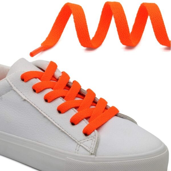 flat orange shoelace for sneakers