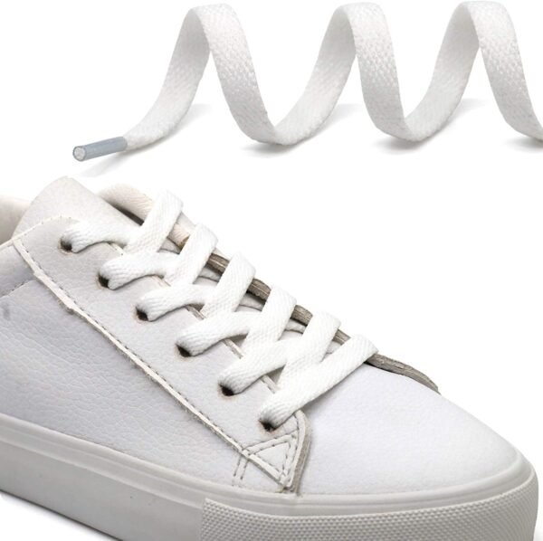 flat white shoelace for sneakers