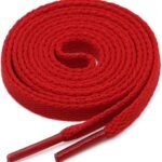 flat red shoelace for sneakers
