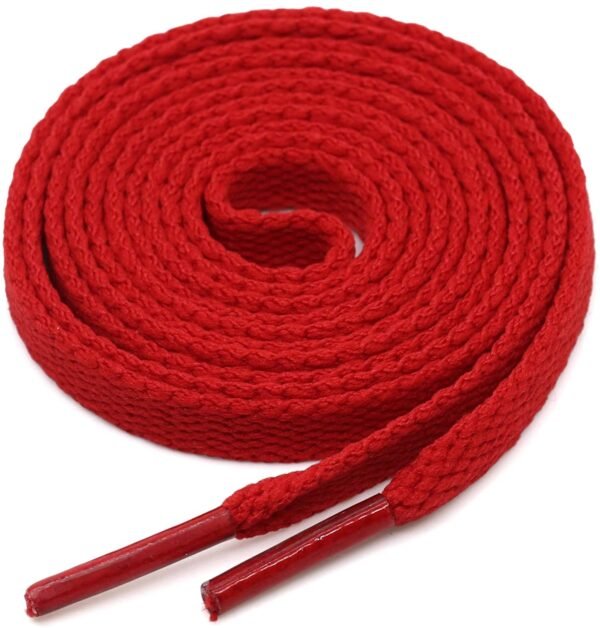 flat red shoelace for sneakers