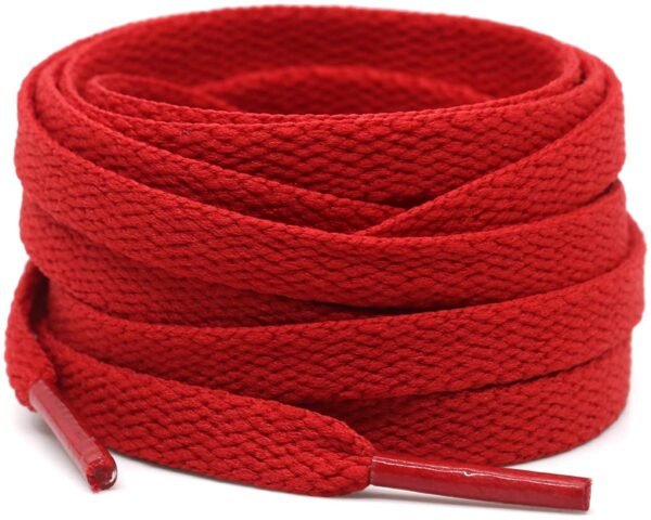flat red shoelace for sneakers
