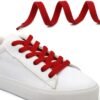 flat red shoelace for sneakers