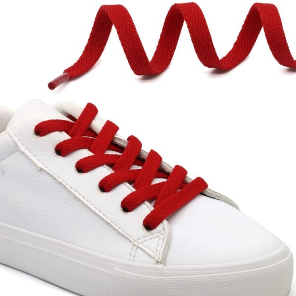 flat red shoelace for sneakers