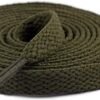 flat army green shoelace for sneakers