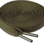 flat army green shoelace for sneakers