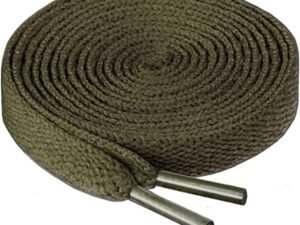flat army green shoelace for sneakers
