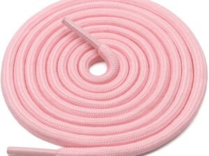 Round plain pink shoelace for sneakers