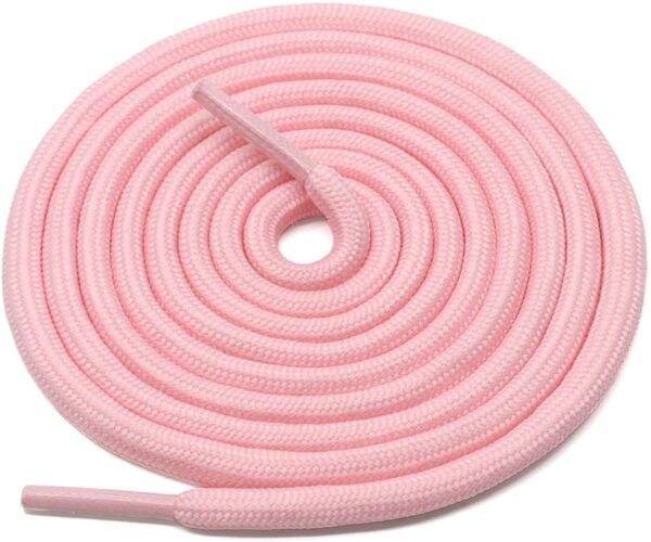 Round plain pink shoelace for sneakers