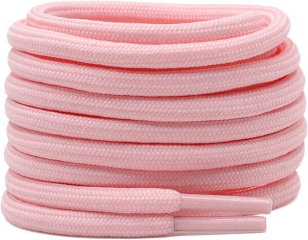 Round plain pink shoelace for sneakers