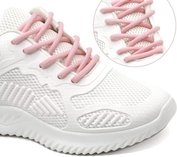 Round plain pink shoelace for sneakers