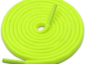 Round plain fluorescent shoelace for sneakers