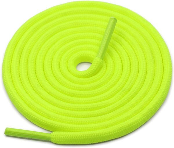 Round plain fluorescent shoelace for sneakers