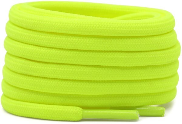 Round plain fluorescent shoelace for sneakers