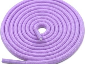 Round plain purple shoelace for sneakers