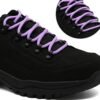 Round plain purple shoelace for sneakers