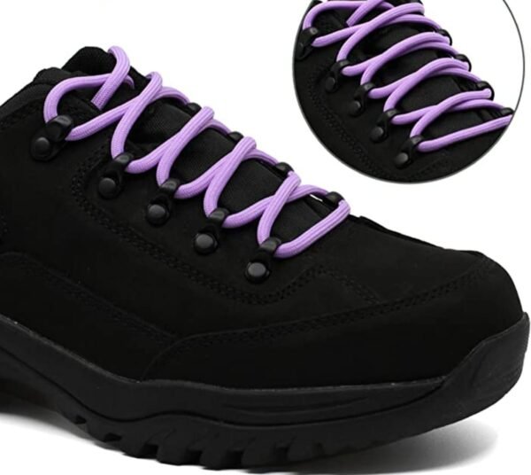 Round plain purple shoelace for sneakers