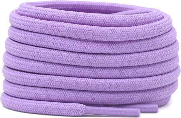Round plain purple shoelace for sneakers