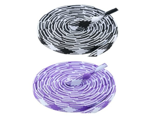 Flat Twill Shoelace (2 Pair) (1 Pair Per Color)  | GYM | Sport | Running | Casual Shoelaces