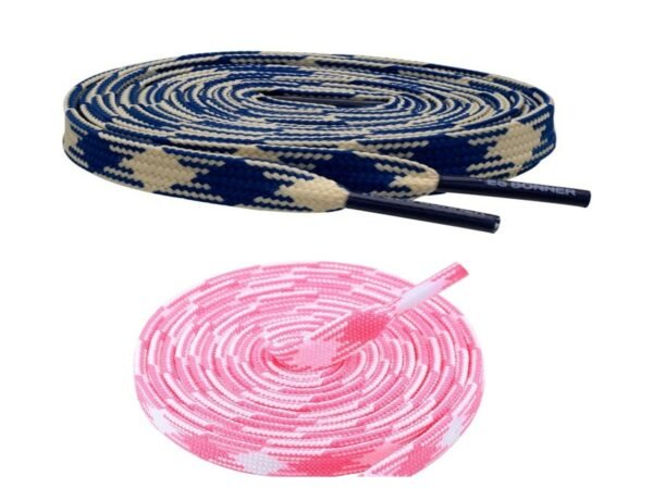 Flat Twill Shoelace (2 Pair) (1 Pair Per Color)  | GYM | Sport | Running | Casual Shoelaces