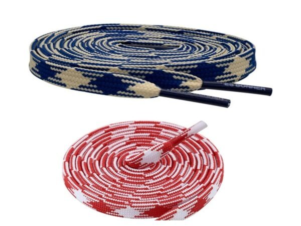Flat Twill Shoelace (2 Pair) (1 Pair Per Color)  | GYM | Sport | Running | Casual Shoelaces
