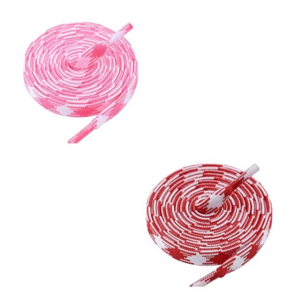 Flat Twill Shoelace (2 Pair) (1 Pair Per Color)  | GYM | Sport | Running | Casual Shoelaces
