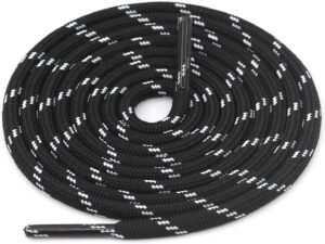 Round Black White Shoelace for Sneakers