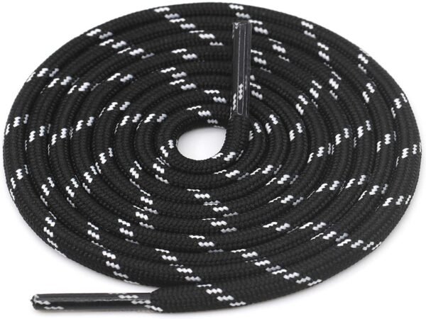 Round Black White Shoelace for Sneakers