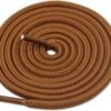 Round plain camel shoelace for sneakers