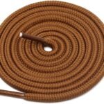 Round plain camel shoelace for sneakers