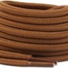 Round plain camel shoelace for sneakers