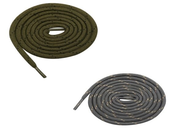 Round Olive Grey Shoelace for Sneakers & Running Shoes (Pack of 2 Pairs) | Stylish Shoelace Hub