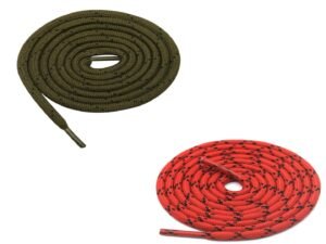 Round Olive Red Black Shoelace for Sneakers