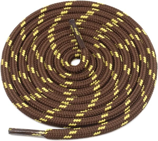 Round Coffee Yellow Shoelace for Sneakers