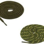 Round Olive Army Green Yellow Shoelace for Sneakers