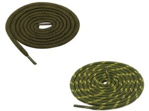 Round Olive Army Green Yellow Shoelace for Sneakers