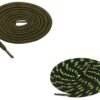 Round Olive Black Fluorescent Shoelace for Sneakers