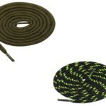 Round Olive Black Fluorescent Shoelace for Sneakers