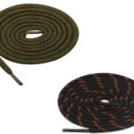 Round Olive Black Orange Shoelace for Sneakers