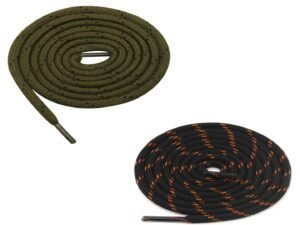 Round Olive Black Orange Shoelace for Sneakers