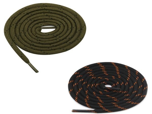 Round Olive Black Orange Shoelace for Sneakers