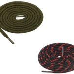 Round Olive Black Red Shoelace for Sneakers