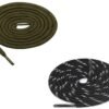 Round Olive Black White Shoelace for Sneakers