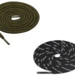 Round Olive Black White Shoelace for Sneakers
