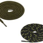 Round Olive Black Yellow Shoelace for Sneakers