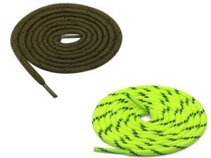 Round Olive Fluorescent Shoelace for Sneakers