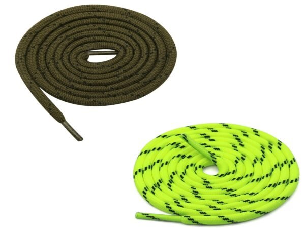 Round Olive Fluorescent Shoelace for Sneakers