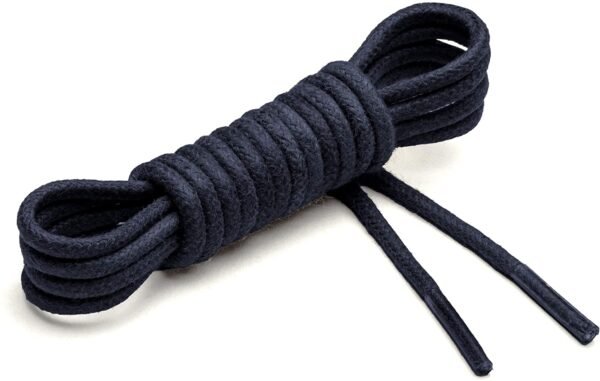 Formal Navy Round Shoelaces
